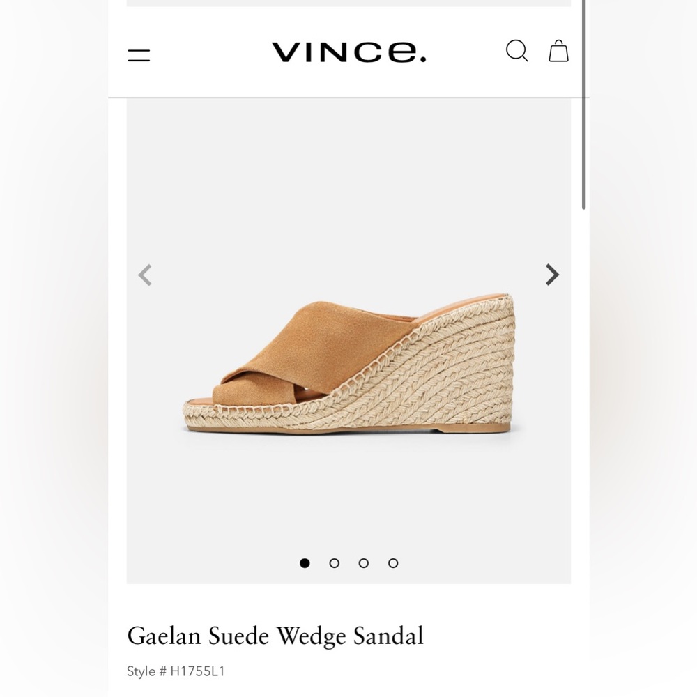 Vince Gaelan Suede Wedge Sandal